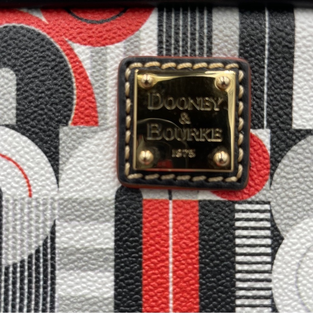 Dooney & Bourke Red and Black Geometric Crossbody - Picture 5 of 7